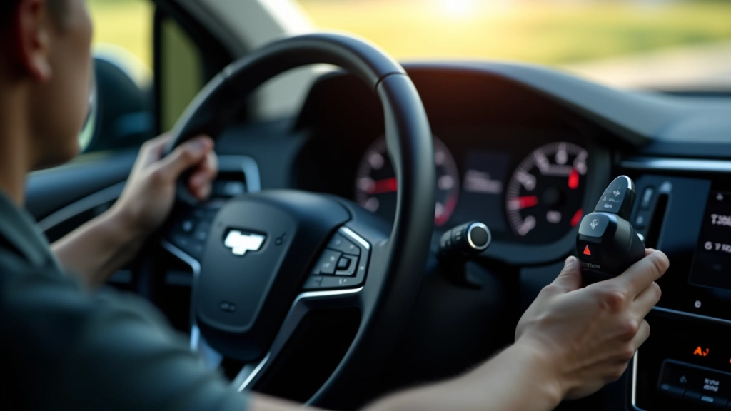 Automobilio valdymo skydelis su nustatymo mygtukais ir skaitmenimis